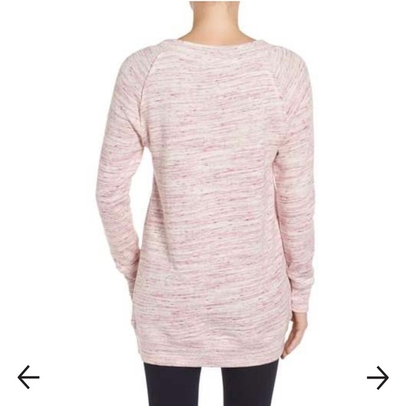 Caslon Nordstrom Pink Spacedye Tunic Sweatshirt Size XS Extra Small LIKE NEW - Picture 6 of 6